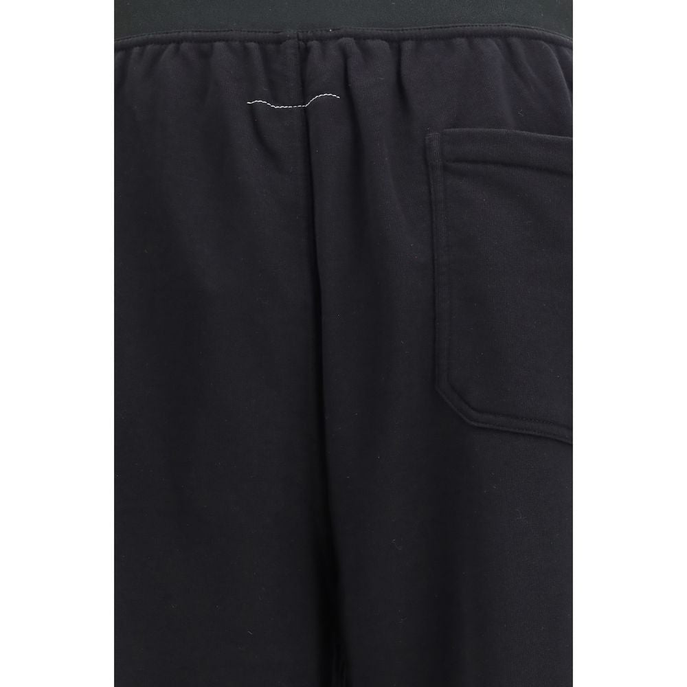 MM6 Black Cotton Athletic Pants
