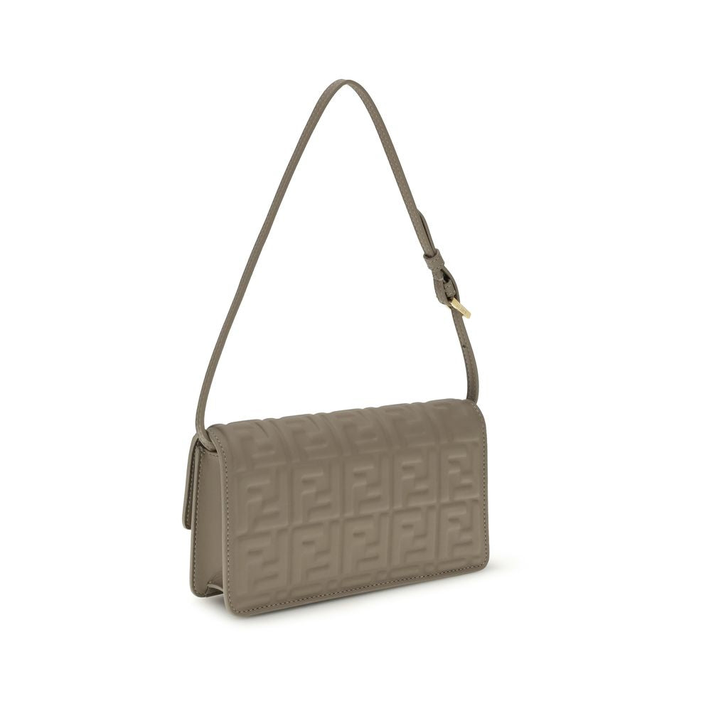 Fendi Gray Calf Leather Bos Taurus Wallet