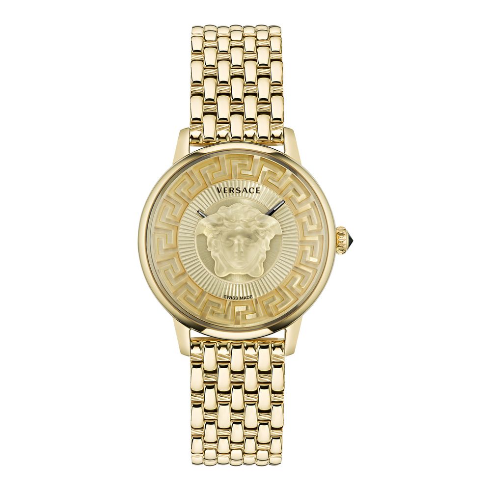 Versace Gold Stainless Steel Dress Watch