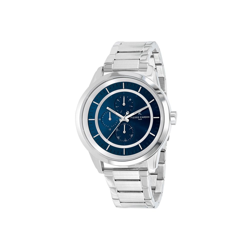 Pierre Cardin Graue Edelstahl-Armbanduhr