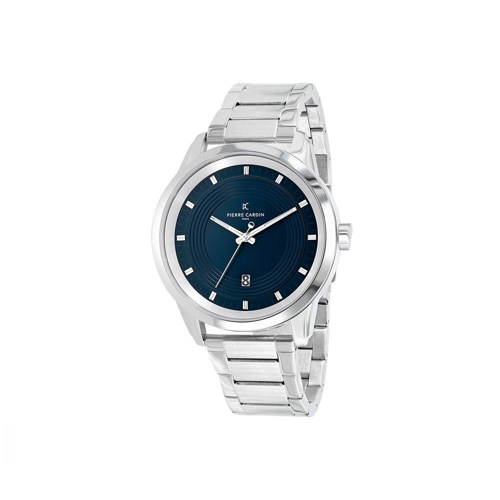 Pierre Cardin Graue Edelstahl-Armbanduhr