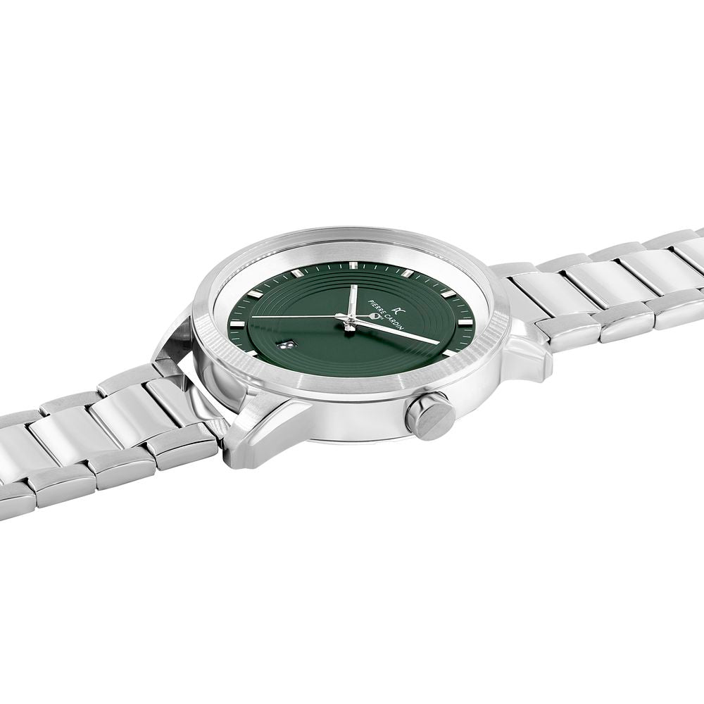 Pierre Cardin Graue Edelstahl-Armbanduhr