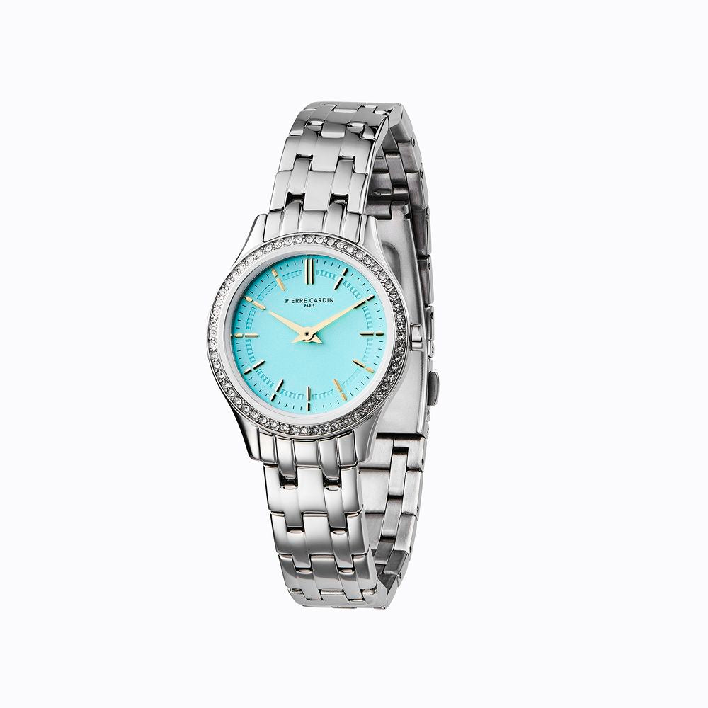 Pierre Cardin Graue Edelstahl-Armbanduhr