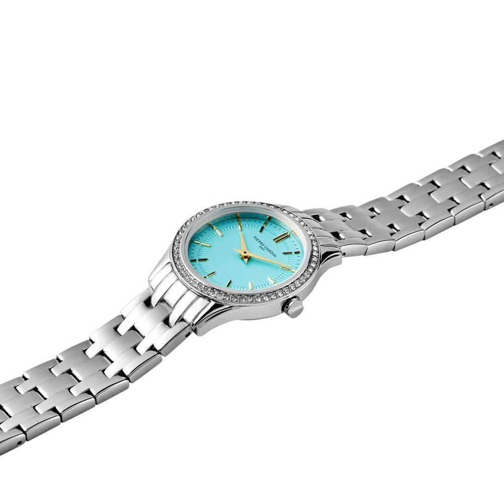 Pierre Cardin Graue Edelstahl-Armbanduhr