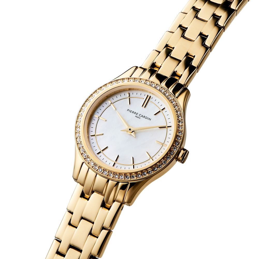 Pierre Cardin Goldene Edelstahl-Armbanduhr
