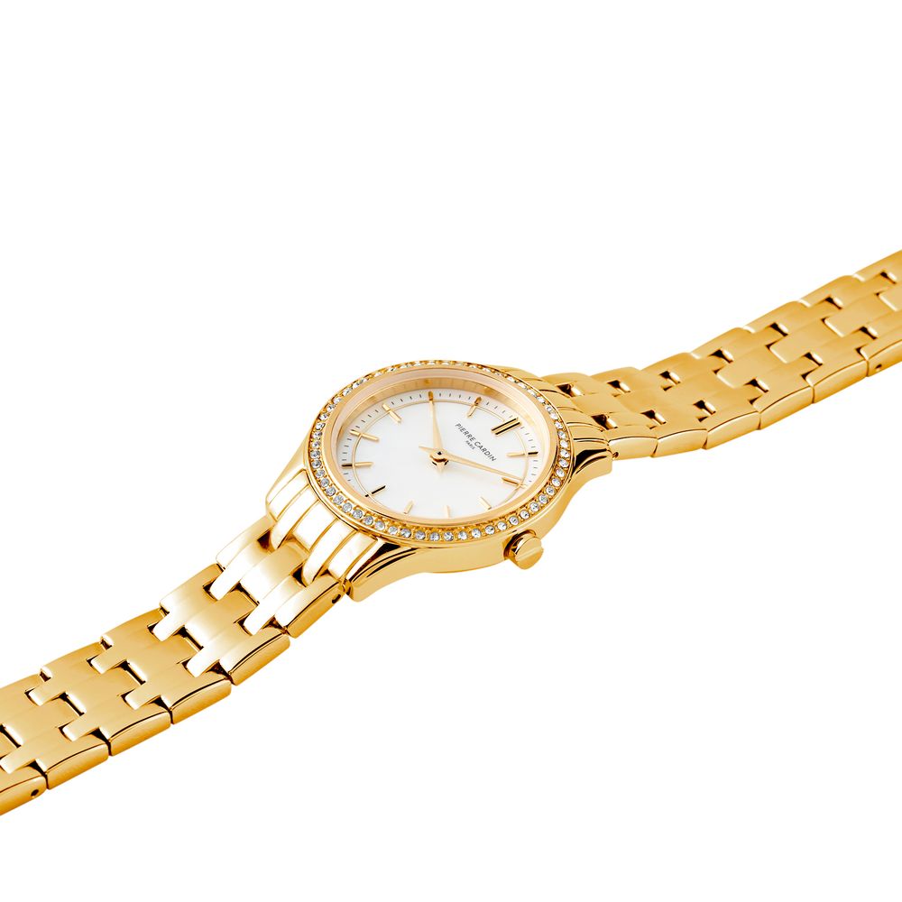 Pierre Cardin Goldene Edelstahl-Armbanduhr