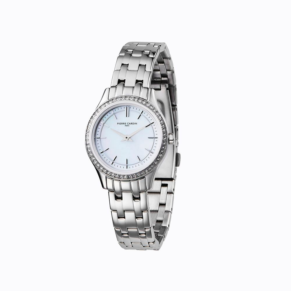 Montre habillée Pierre Cardin grise en acier inoxydable