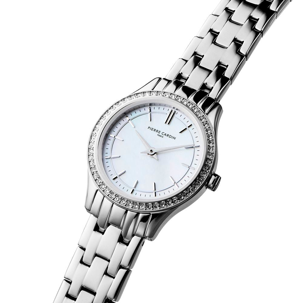 Montre habillée Pierre Cardin grise en acier inoxydable