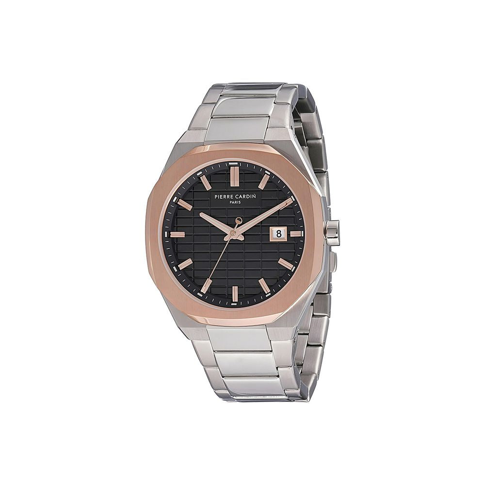 Montre habillée Pierre Cardin grise en acier inoxydable