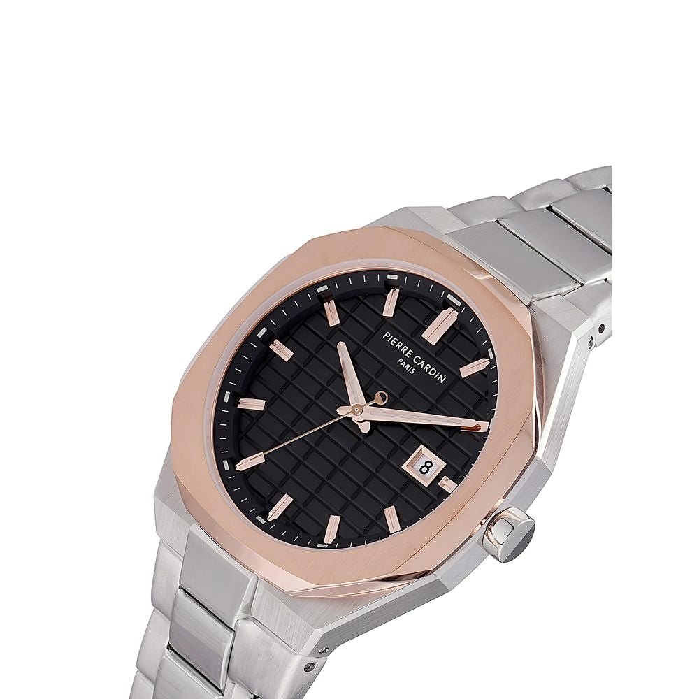 Montre habillée Pierre Cardin grise en acier inoxydable