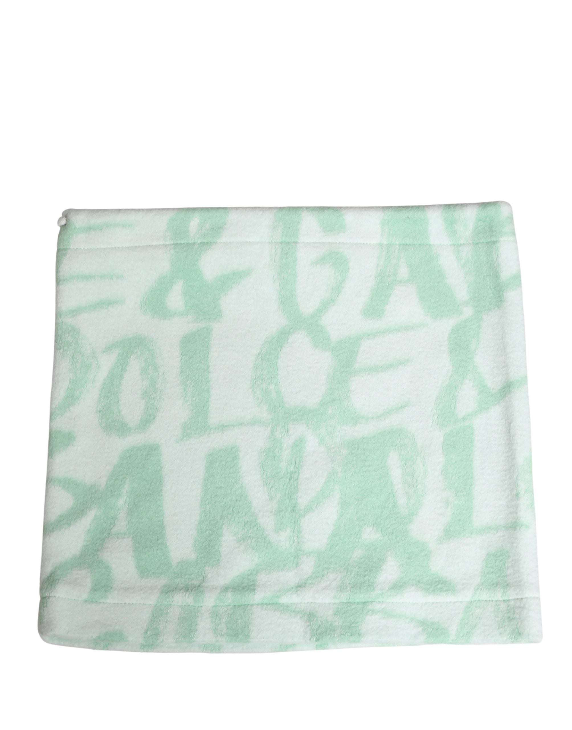 Dolce & Gabbana Men White Logo Print Nylon Neck Warmer Hat