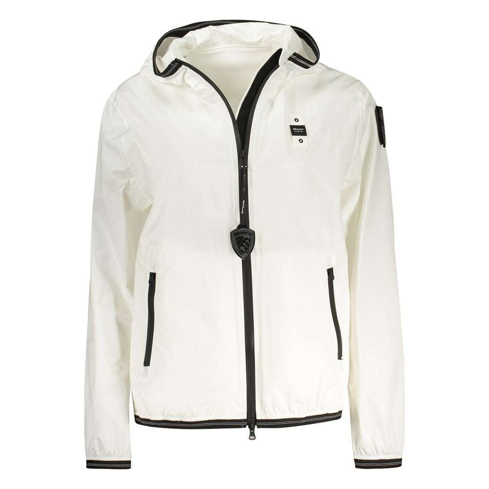 Blauer White Elastane Shell Jacket