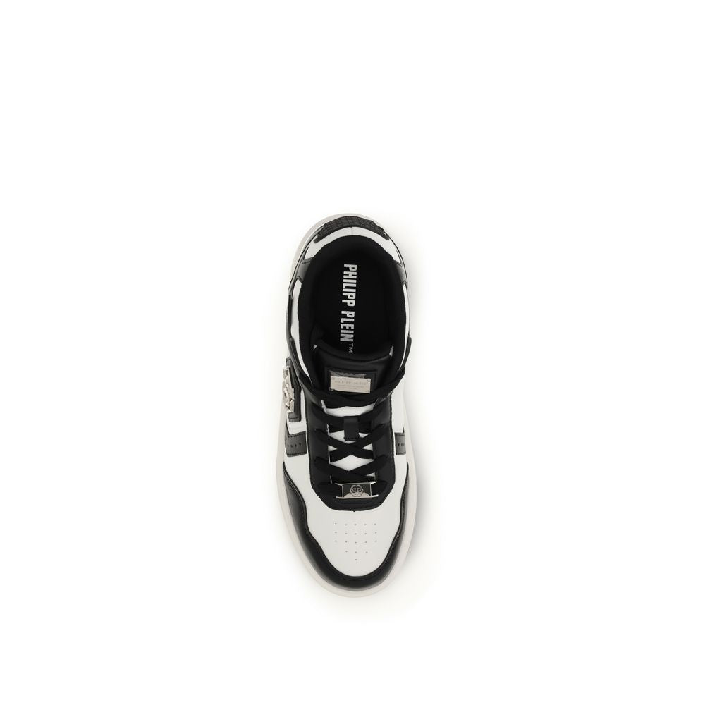 Philipp Plein Schwarze Sneaker aus Kalbsleder Bos Taurus