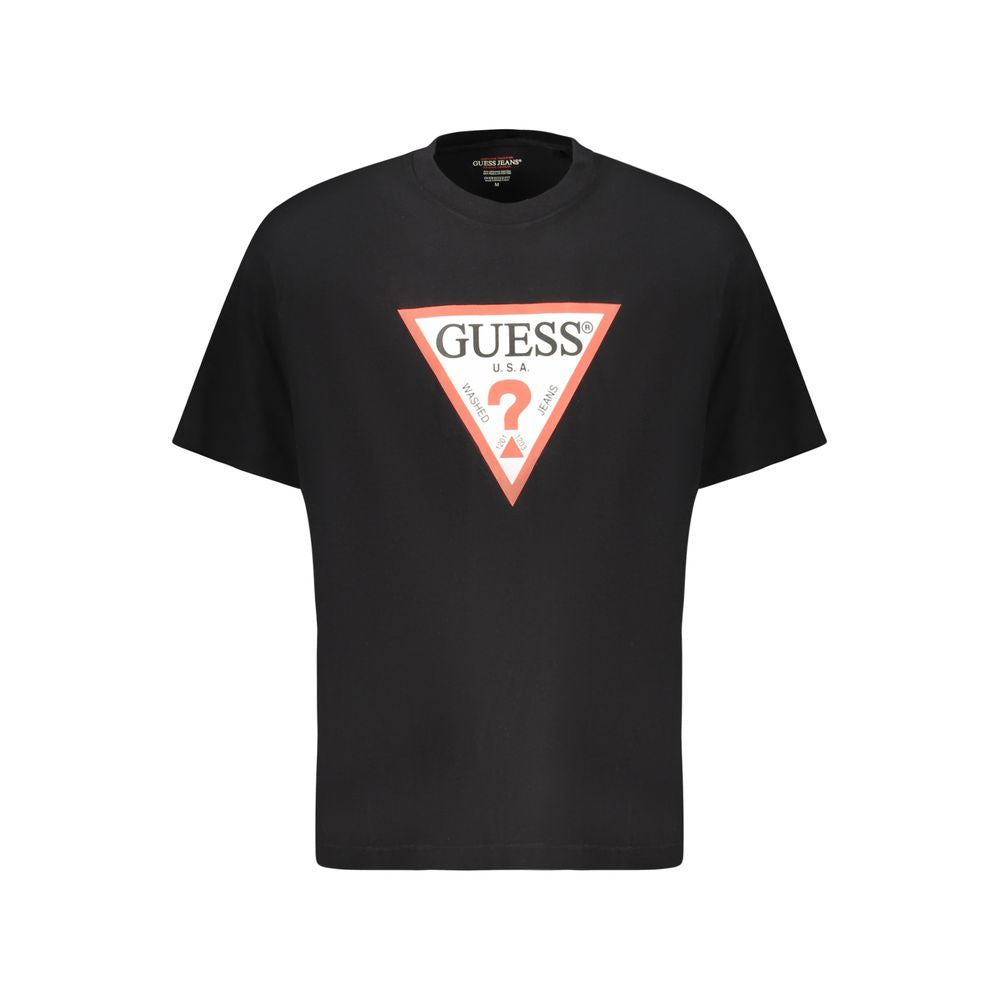 Guess Jeans Black Organic Cotton Men T-Shirt