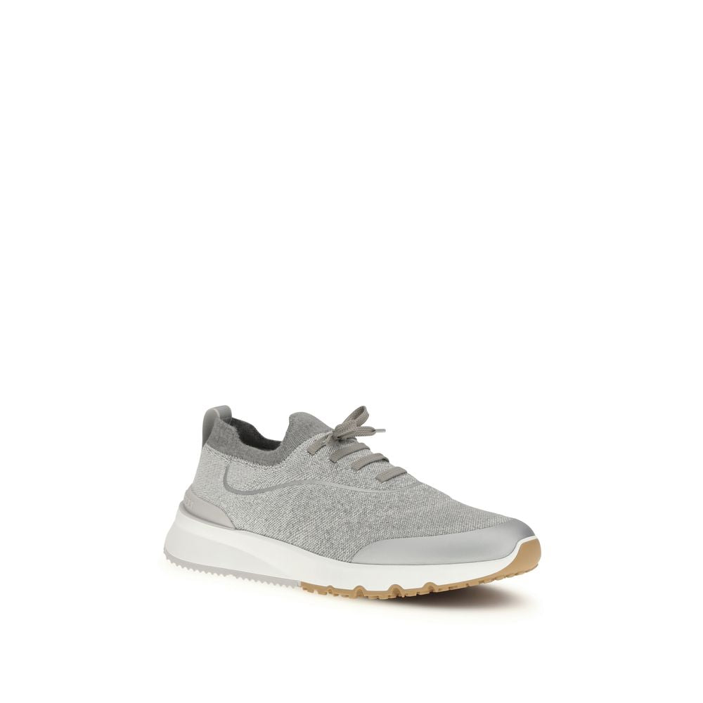 Brunello Cucinelli Grau Baumwolle Sportliche Sneaker