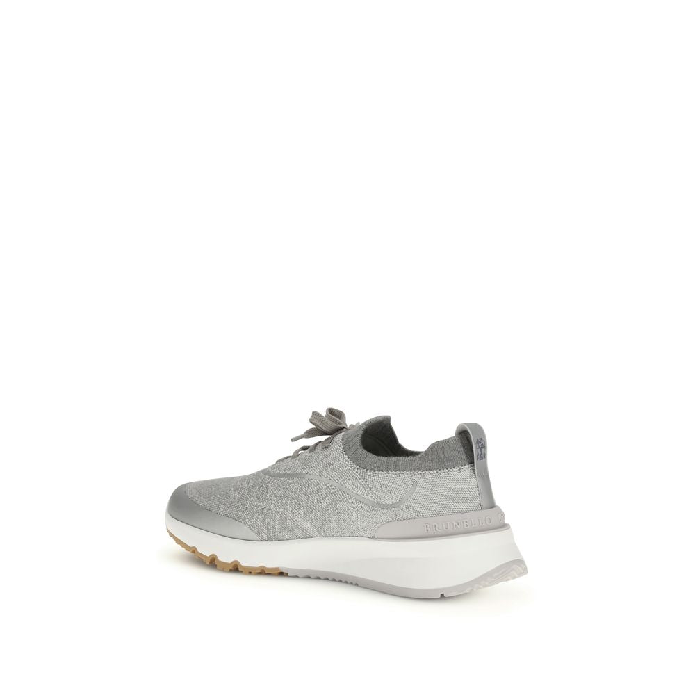 Brunello Cucinelli Grau Baumwolle Sportliche Sneaker