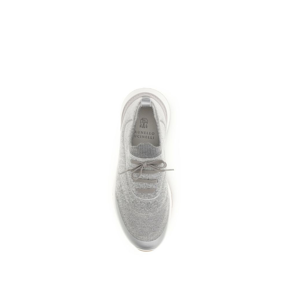 Brunello Cucinelli Grau Baumwolle Sportliche Sneaker