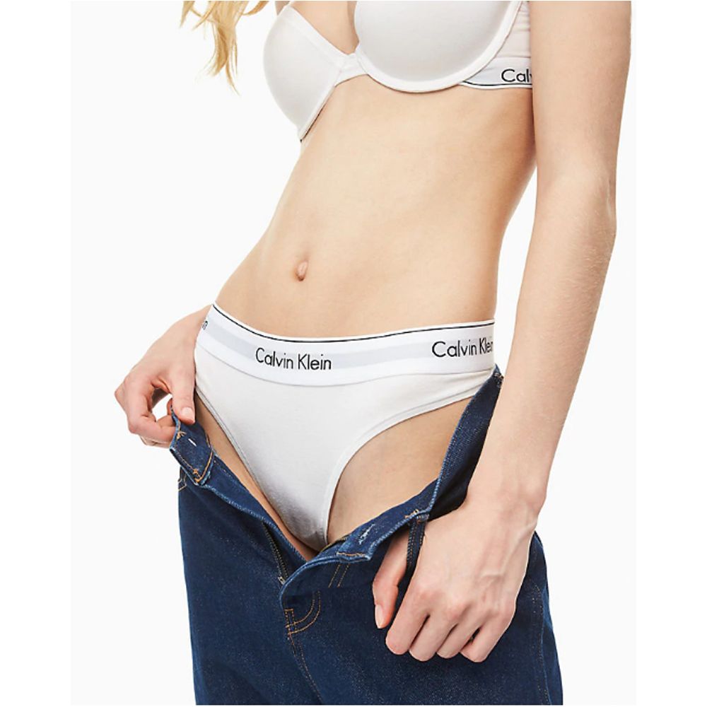 Calvin Klein Underwear White Cotton Pantie