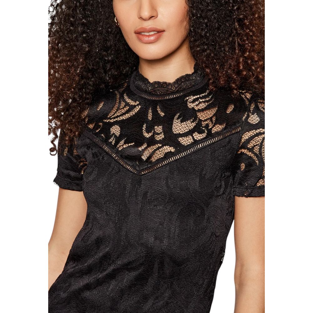 Vila Clothes Black Polyamide T-Shirt