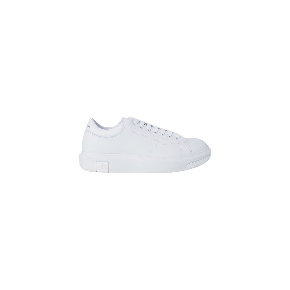 Armani Exchange White Leather Low Top Sneakers