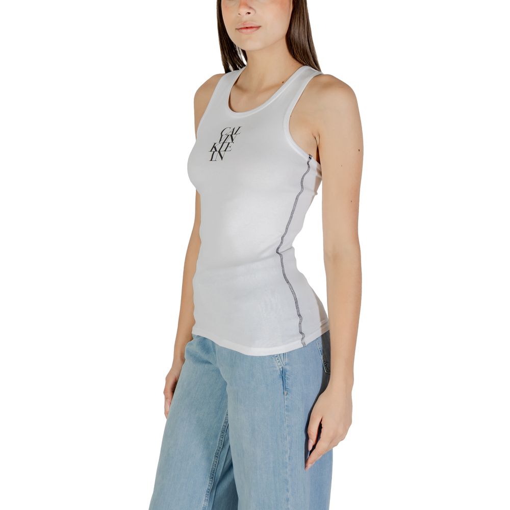 Calvin Klein Jeans Oberteil aus weißer Baumwolle