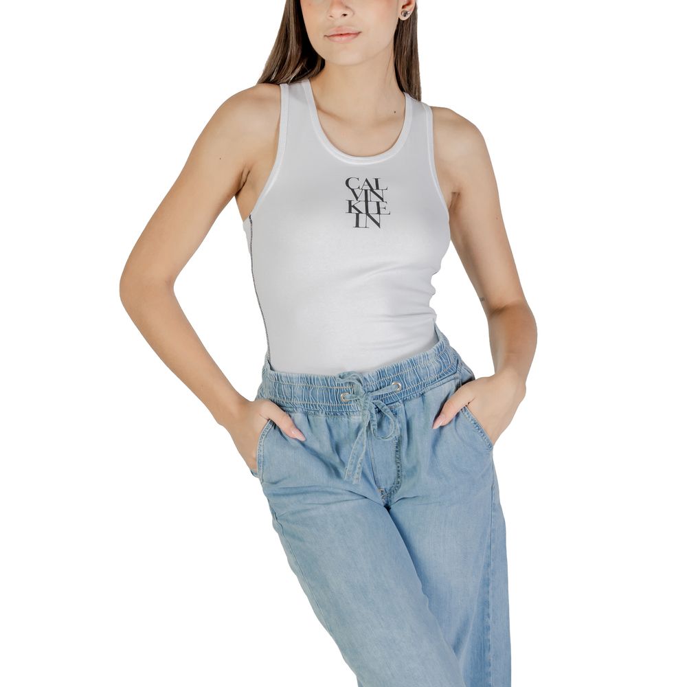 Calvin Klein Jeans Oberteil aus weißer Baumwolle