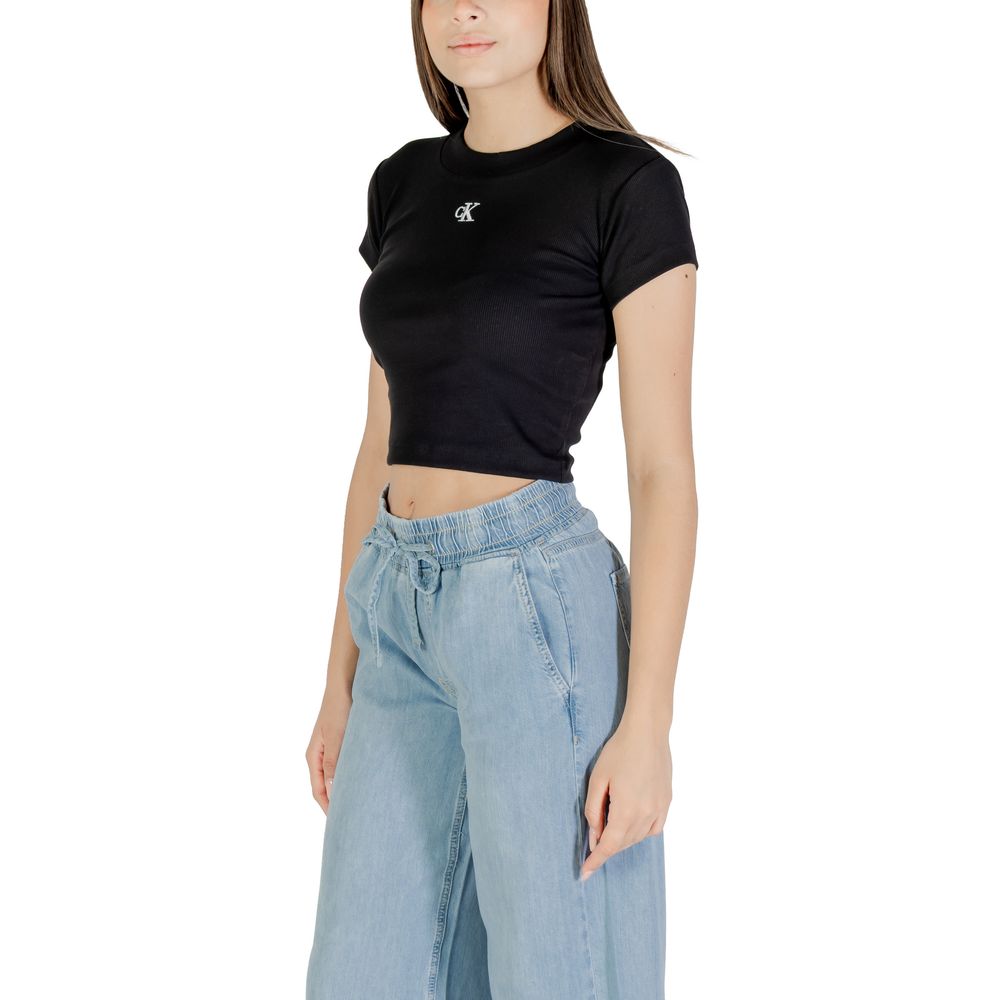 Calvin Klein Jeans Black Cotton T-Shirt