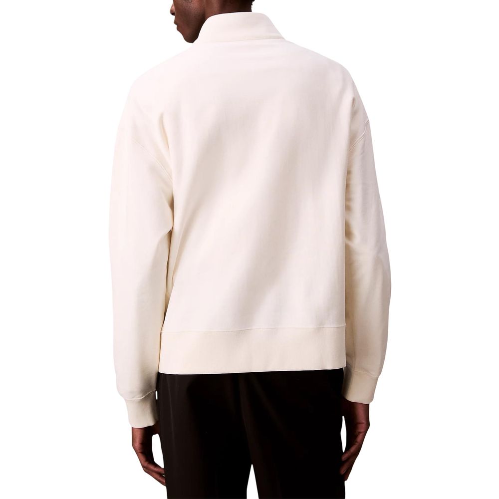 Calvin Klein Jeans White Cotton Sweatshirt