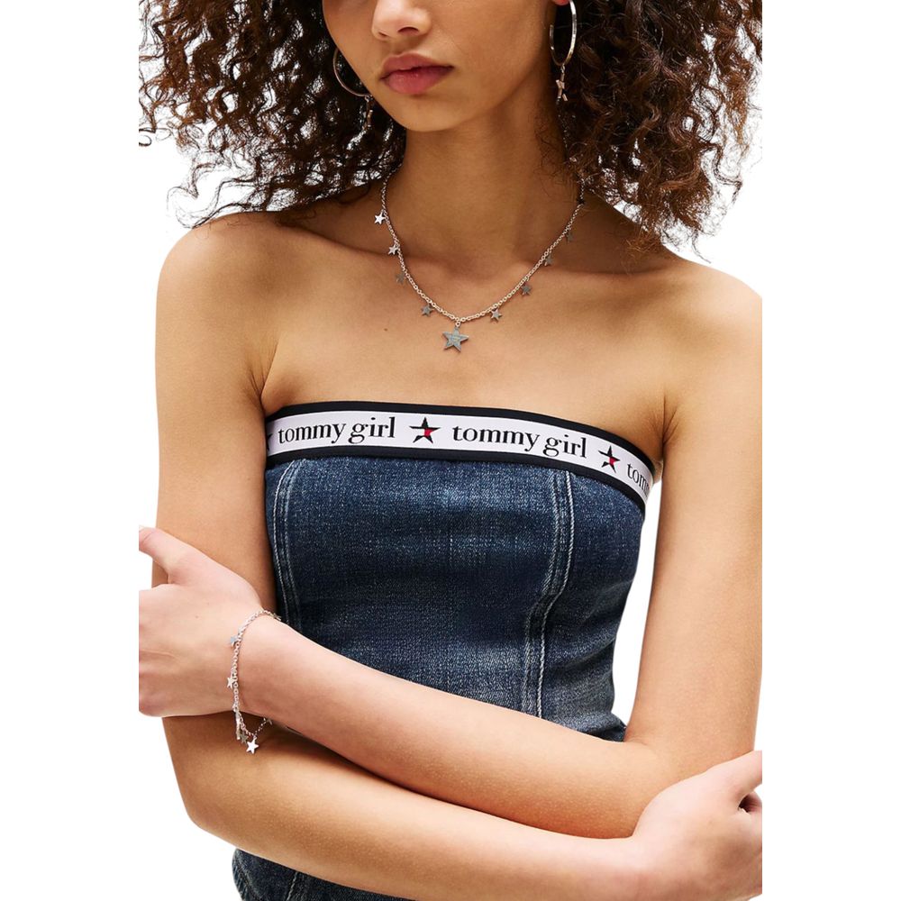 Haut Tommy Hilfiger Jeans en coton recyclé bleu
