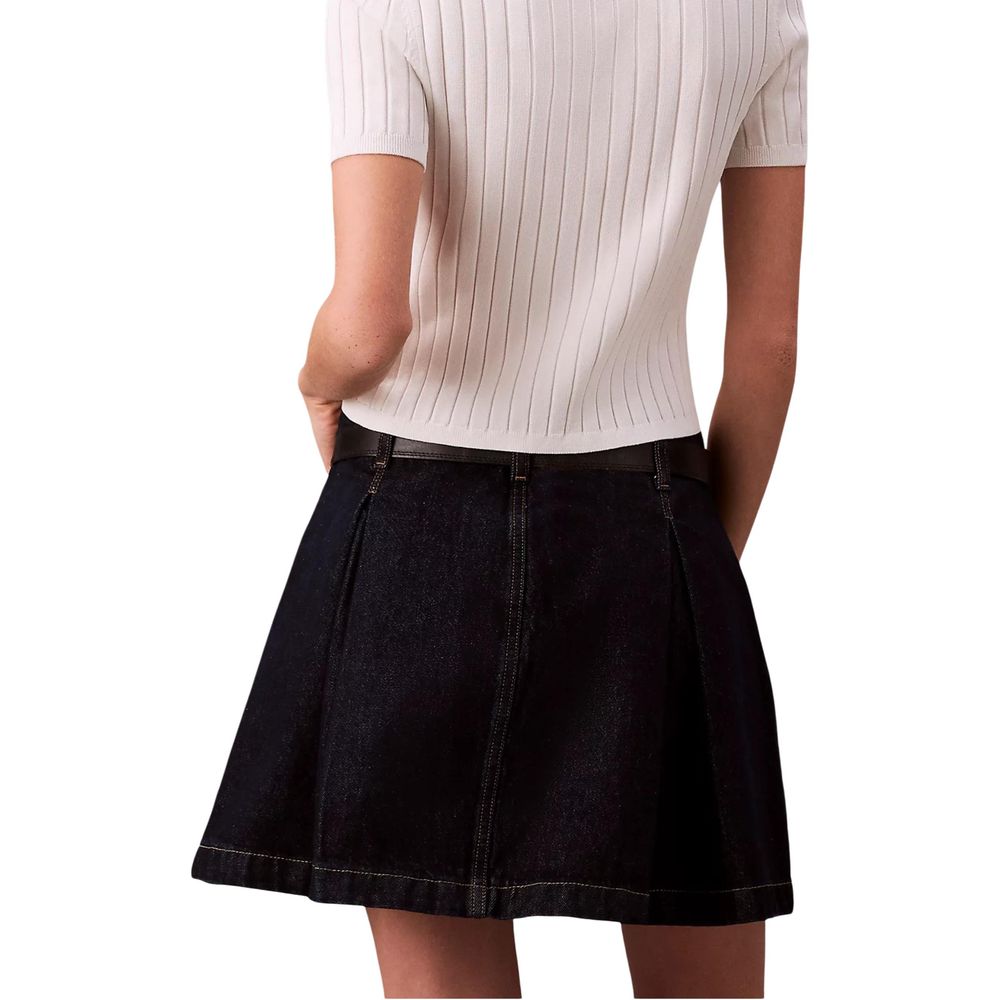 Calvin Klein Jeans Blue Cotton Mini Skirt