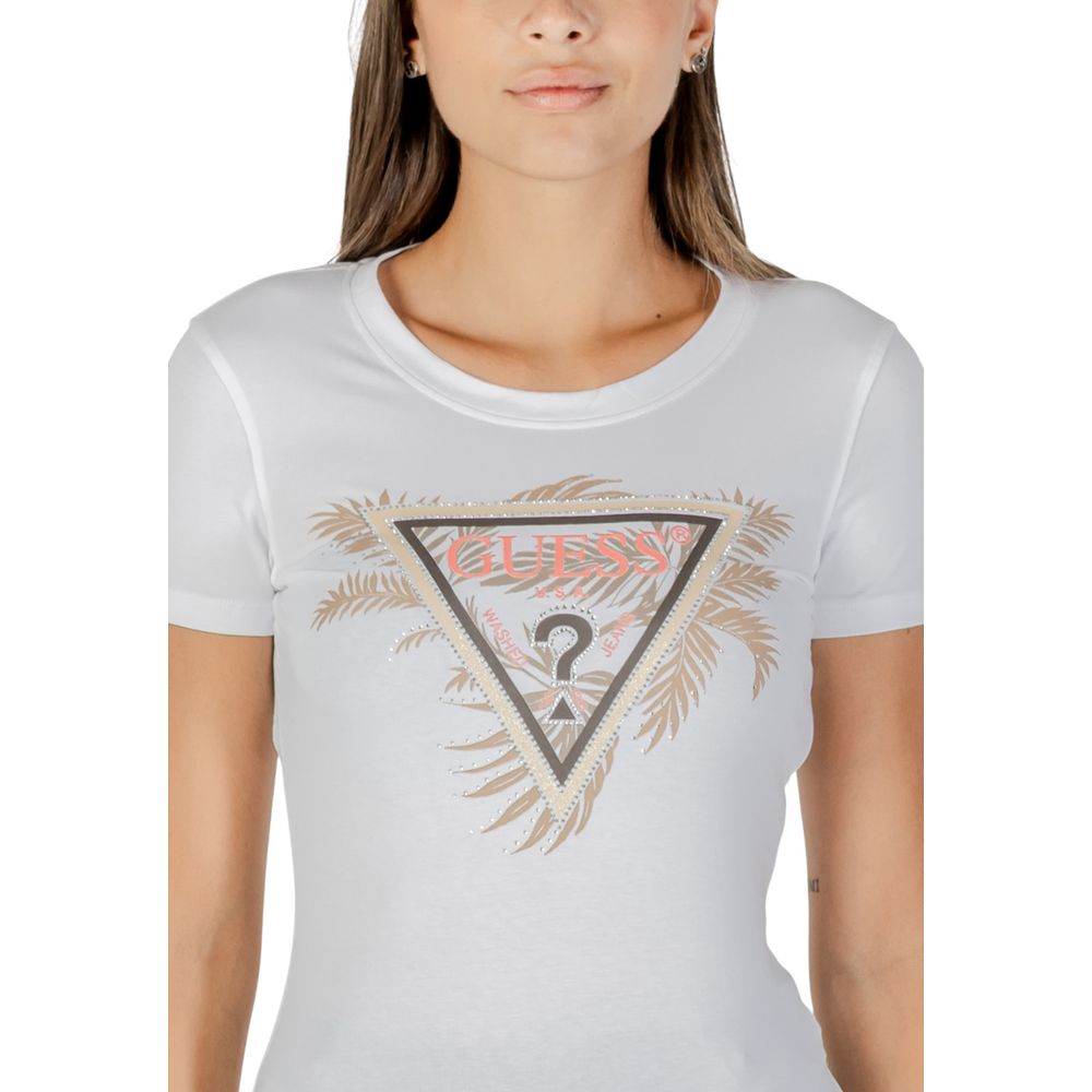 Guess White Cotton T-Shirt