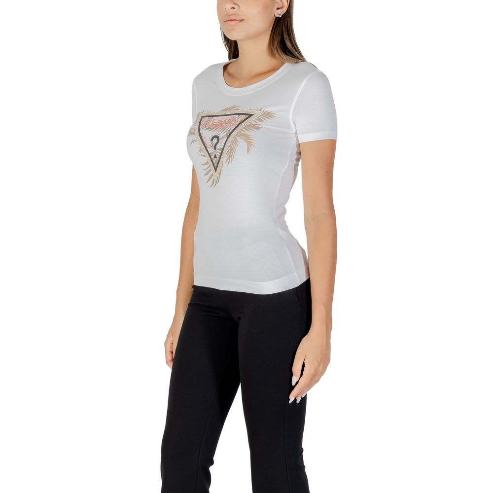 Guess White Cotton T-Shirt