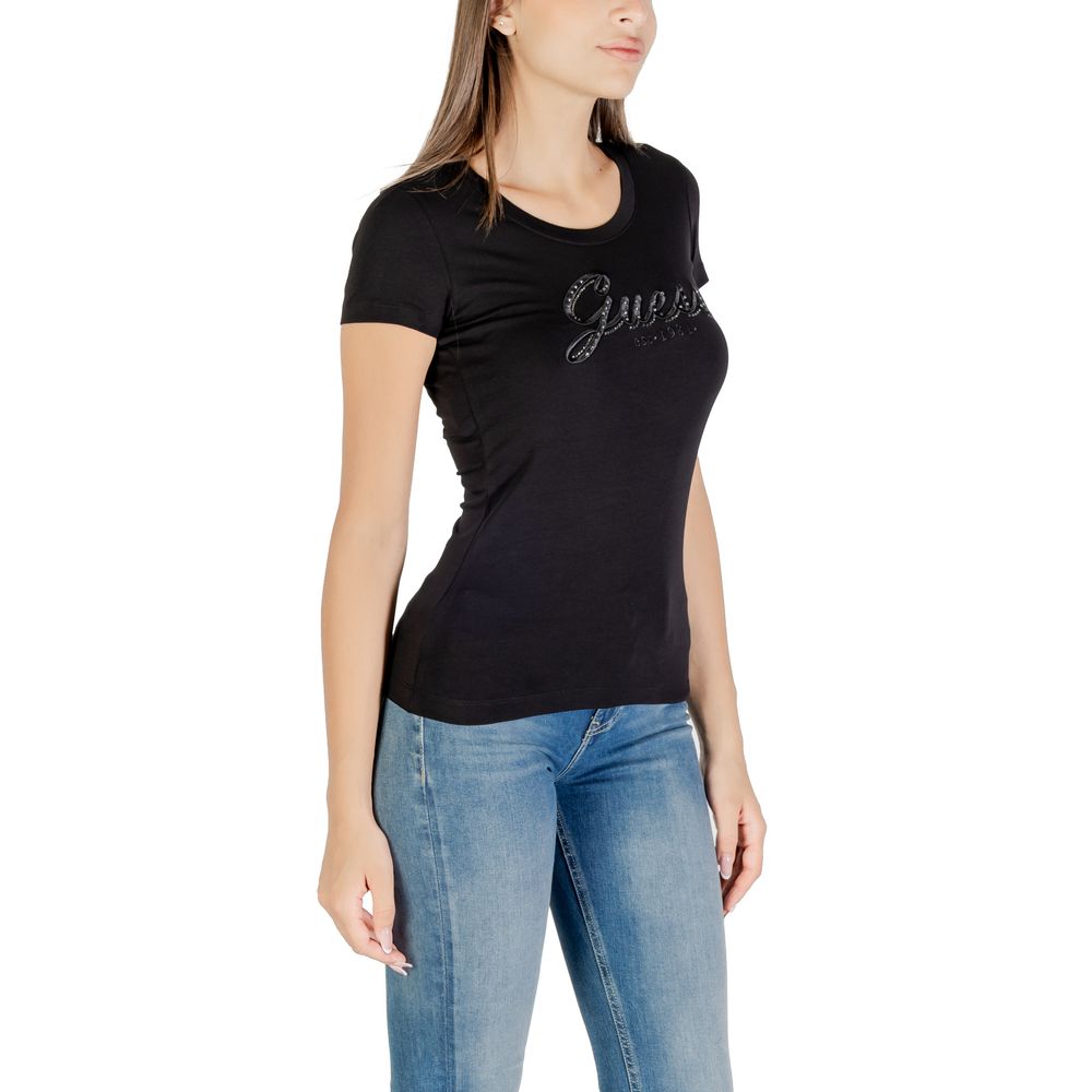 Guess Black Cotton T-Shirt