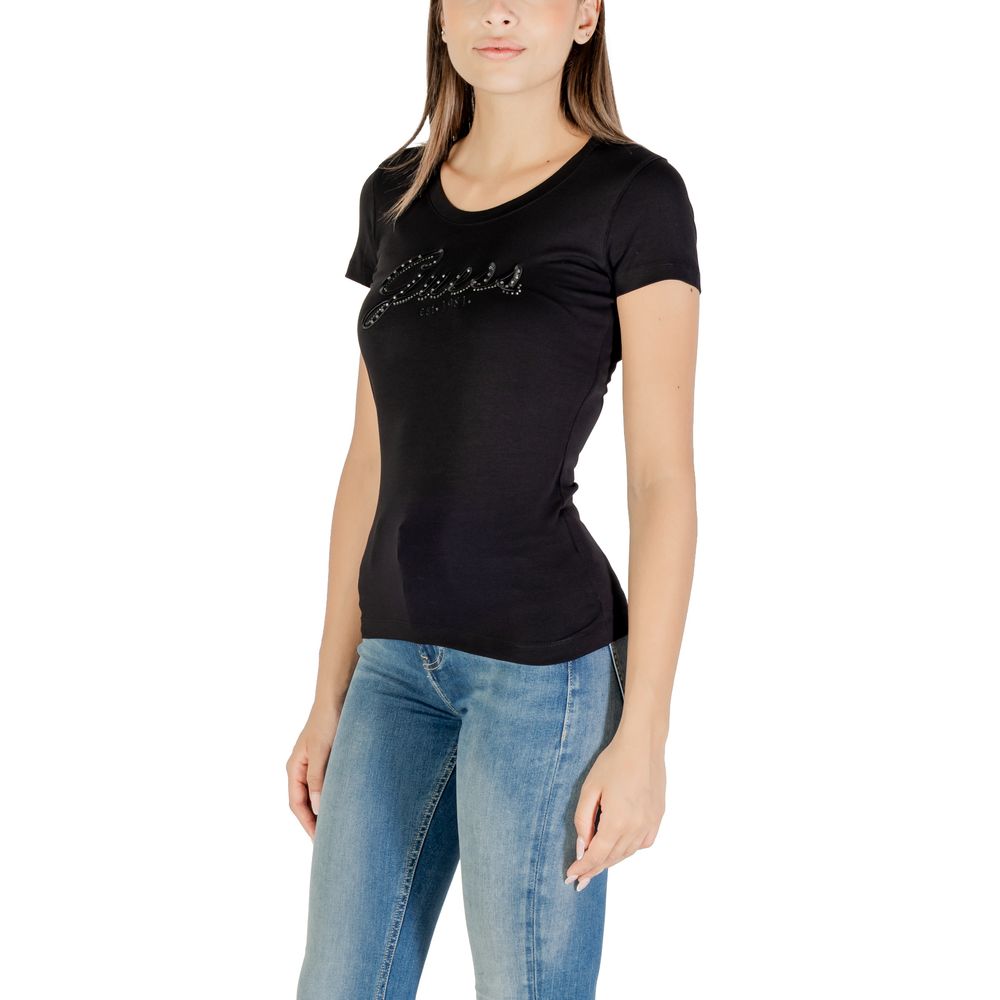Guess Black Cotton T-Shirt