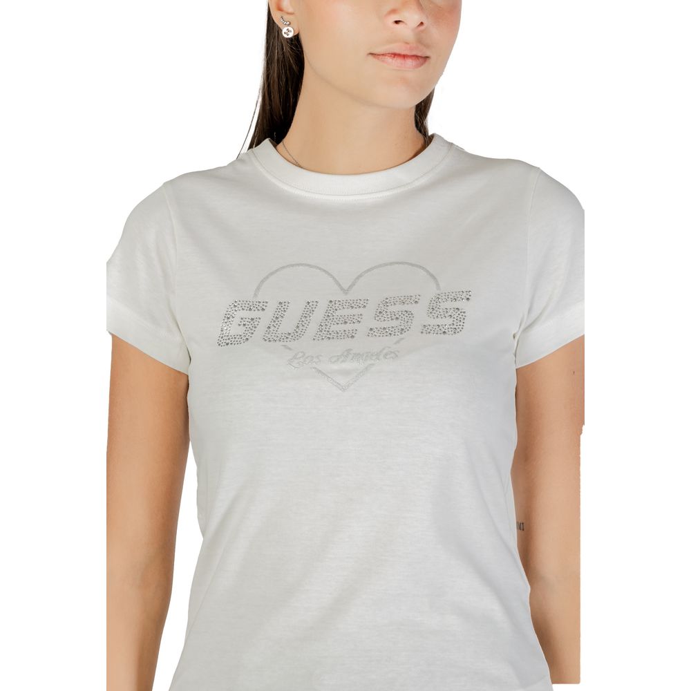 Guess Active White Cotton T-Shirt