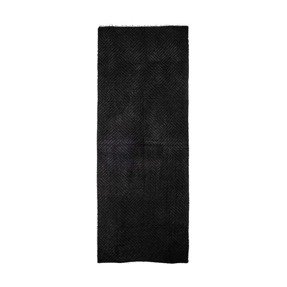 Armani Exchange Black Viscose Scarf
