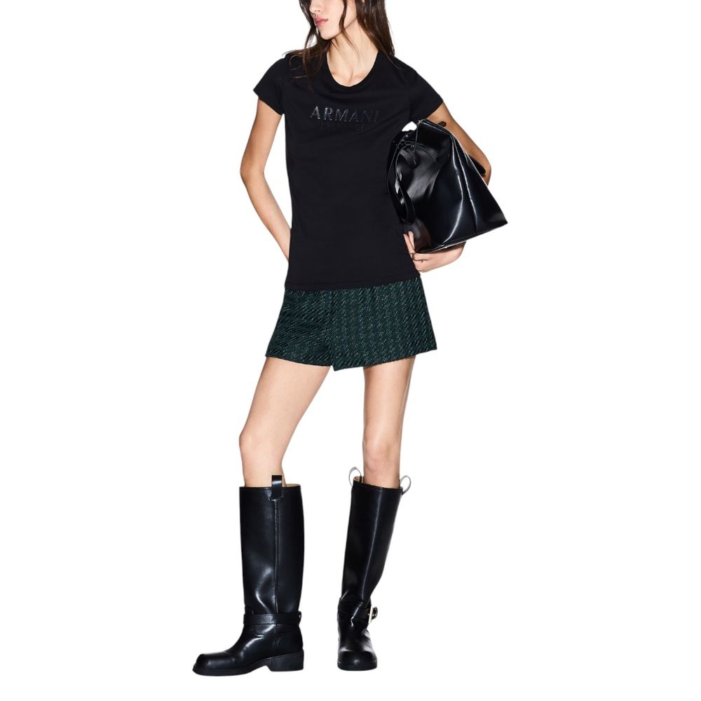 Armani Exchange Black Cotton T-Shirt