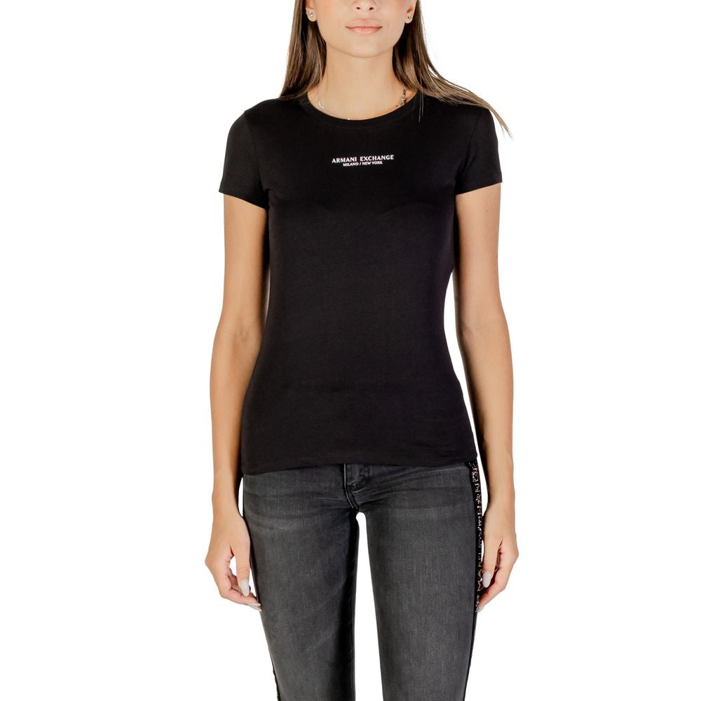 Armani Exchange Black Cotton T-Shirt