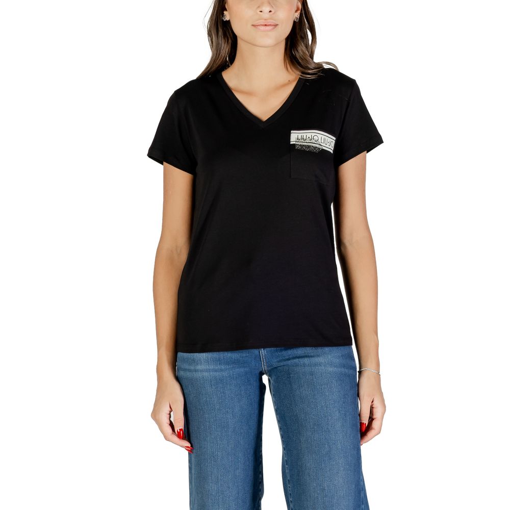 Liu Jo Black Cotton T-Shirt