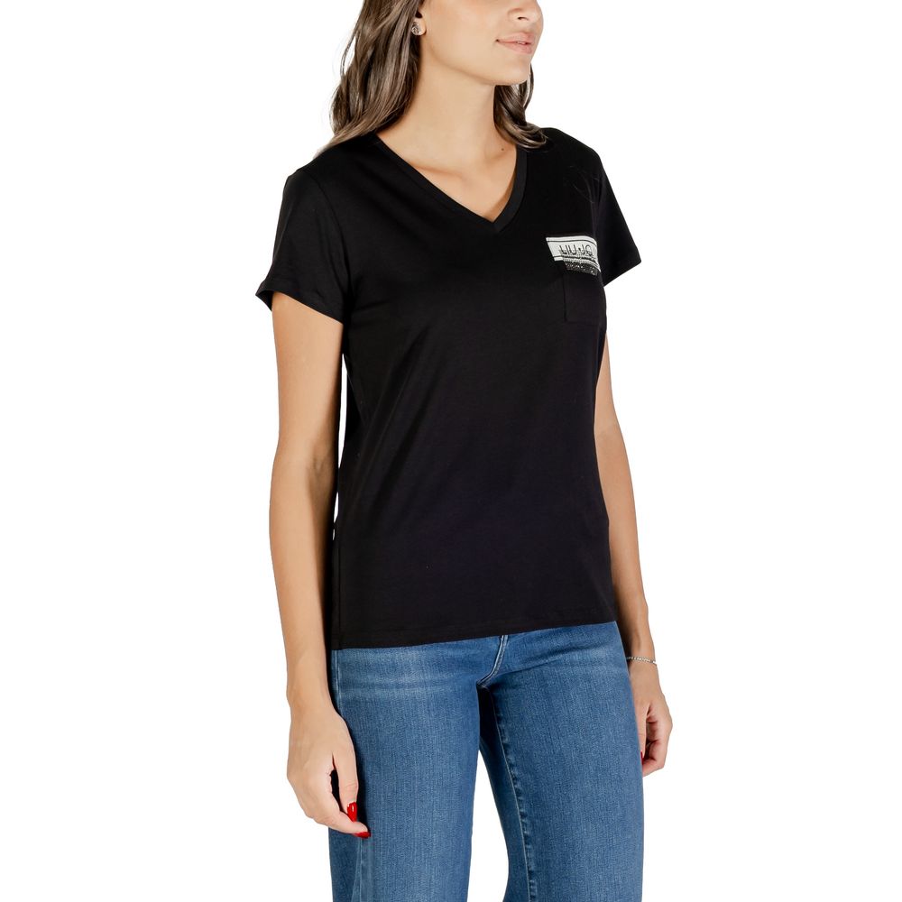 Liu Jo Black Cotton T-Shirt