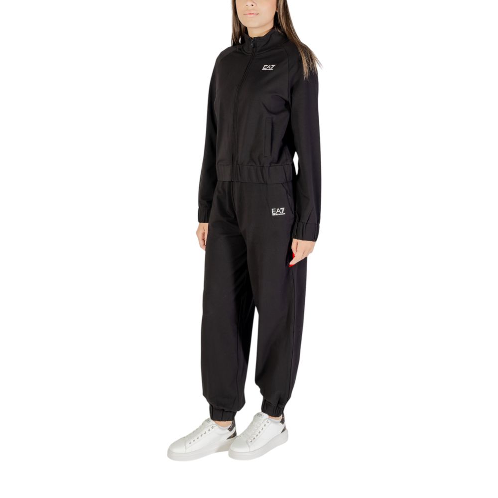 EA7 Emporio Armani Black Cotton Tracksuit