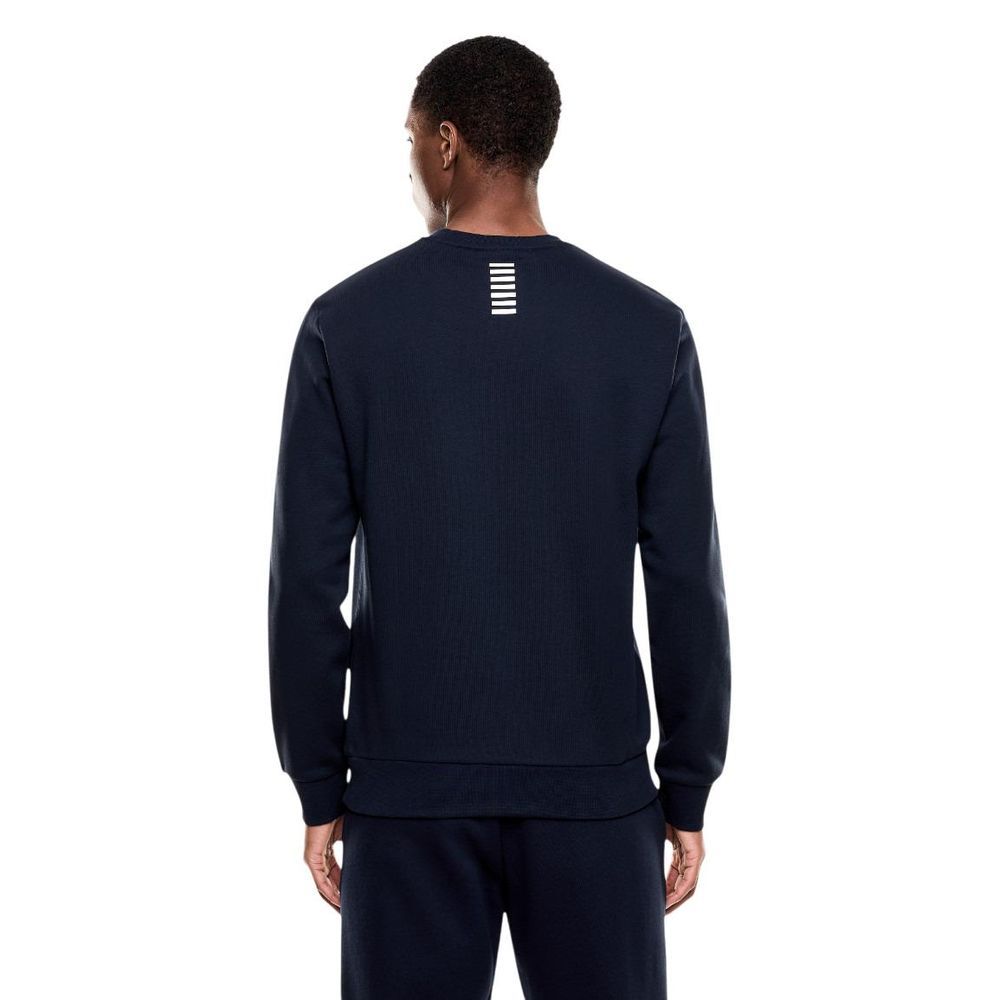 EA7 Emporio Armani Blue Cotton Sweatshirt