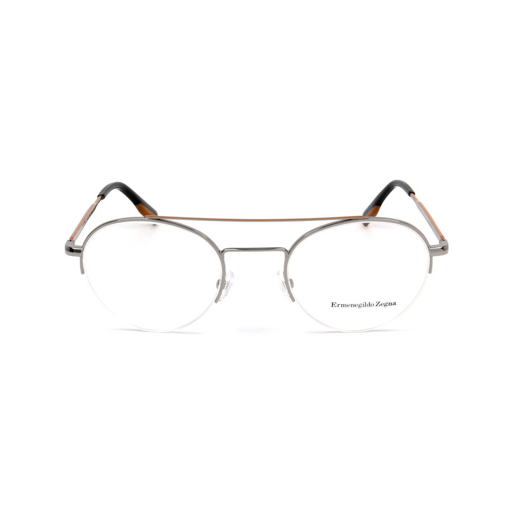 Ermenegildo Zegna Gray Metal Glasses (Frames)