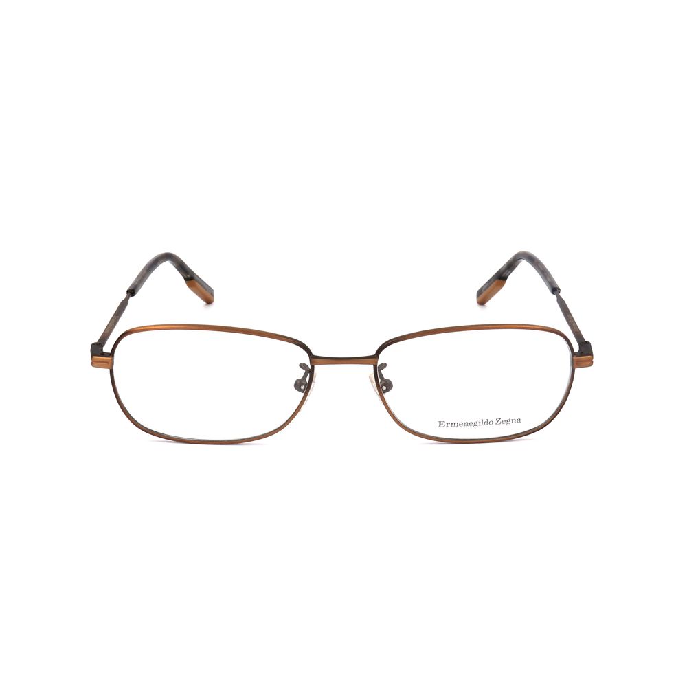Ermenegildo Zegna Brown Metal Glasses (Frames)