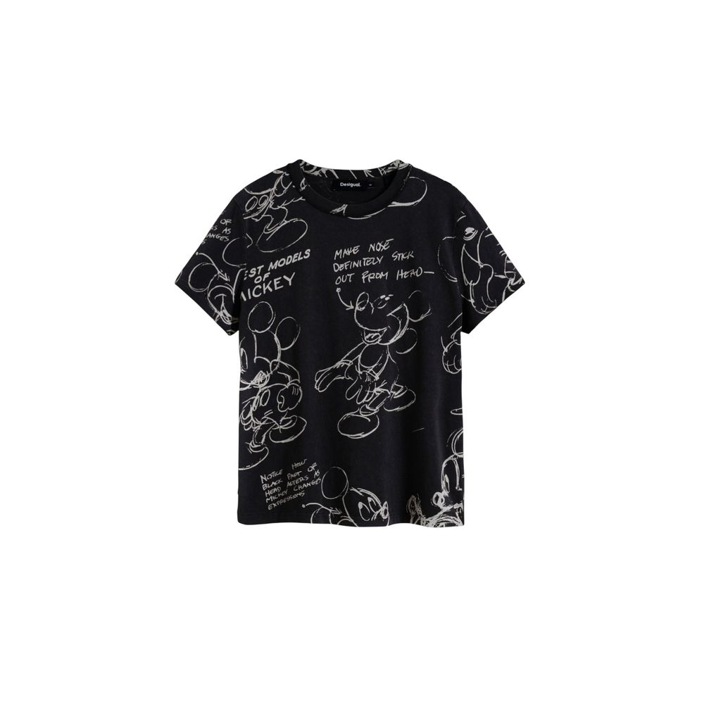 Desigual Gray Cotton T-Shirt