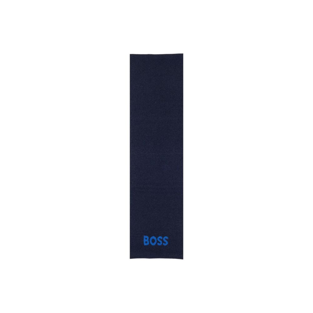 Hugo Boss Blue Polyacrylic Scarf