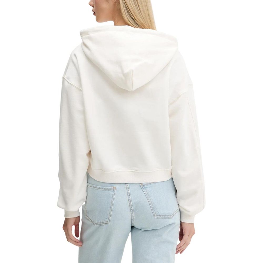 Tommy Hilfiger Jeans Cream Recycled Cotton Hoodie