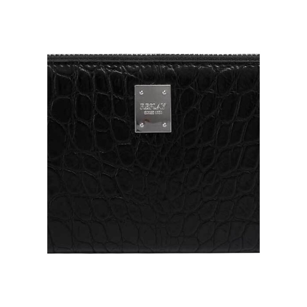 Replay Black Polyester Wallet
