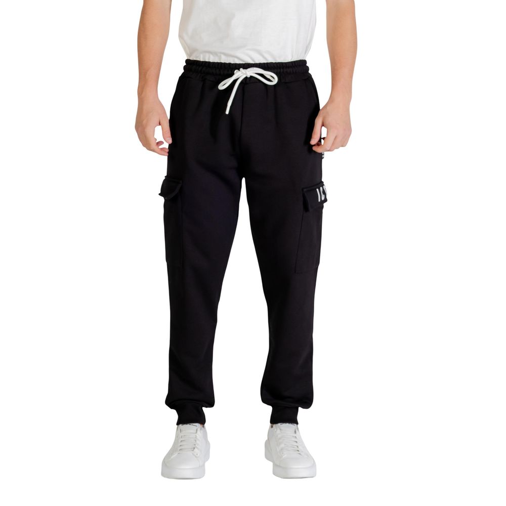Icon Black Cotton Joggers (Workout Pants)