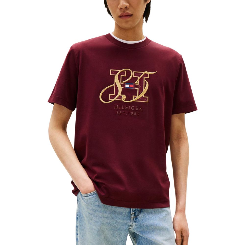 Tommy Hilfiger Bordeaux Cotton T-Shirt
